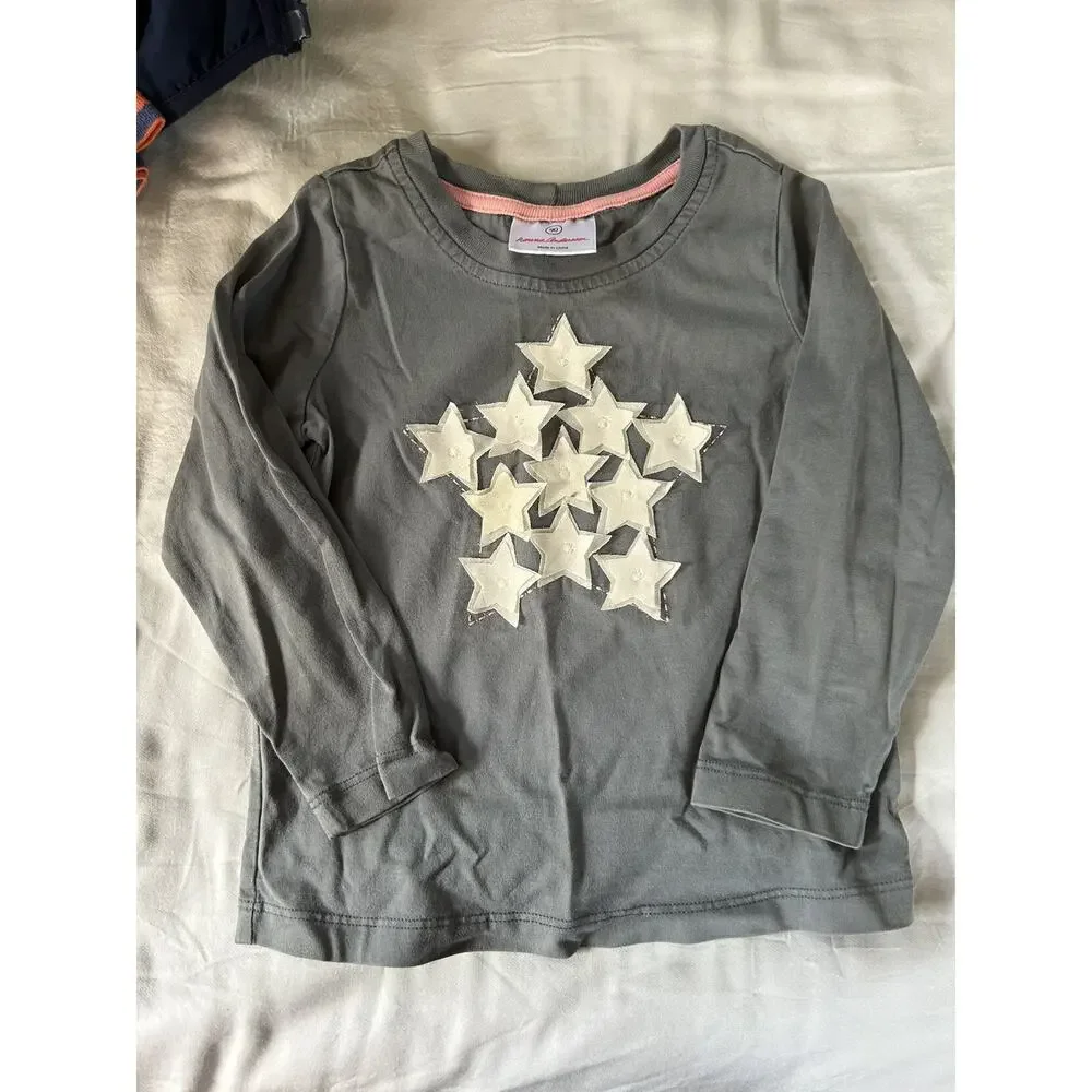 Hanna Andersson Grey Star Shirt size 90